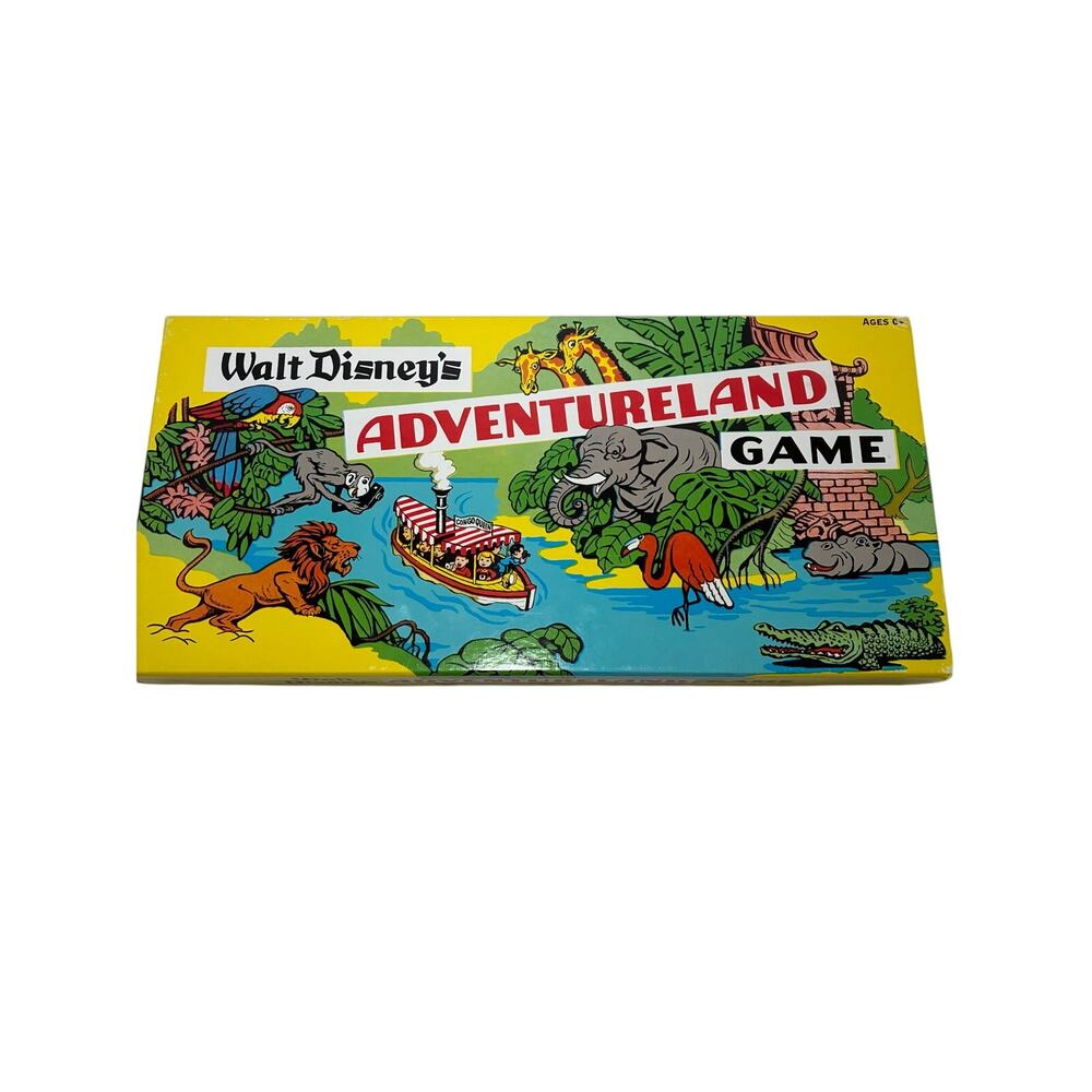 Walt Disney’s Adventureland Board Game Vintage Complete Family Fun Safari